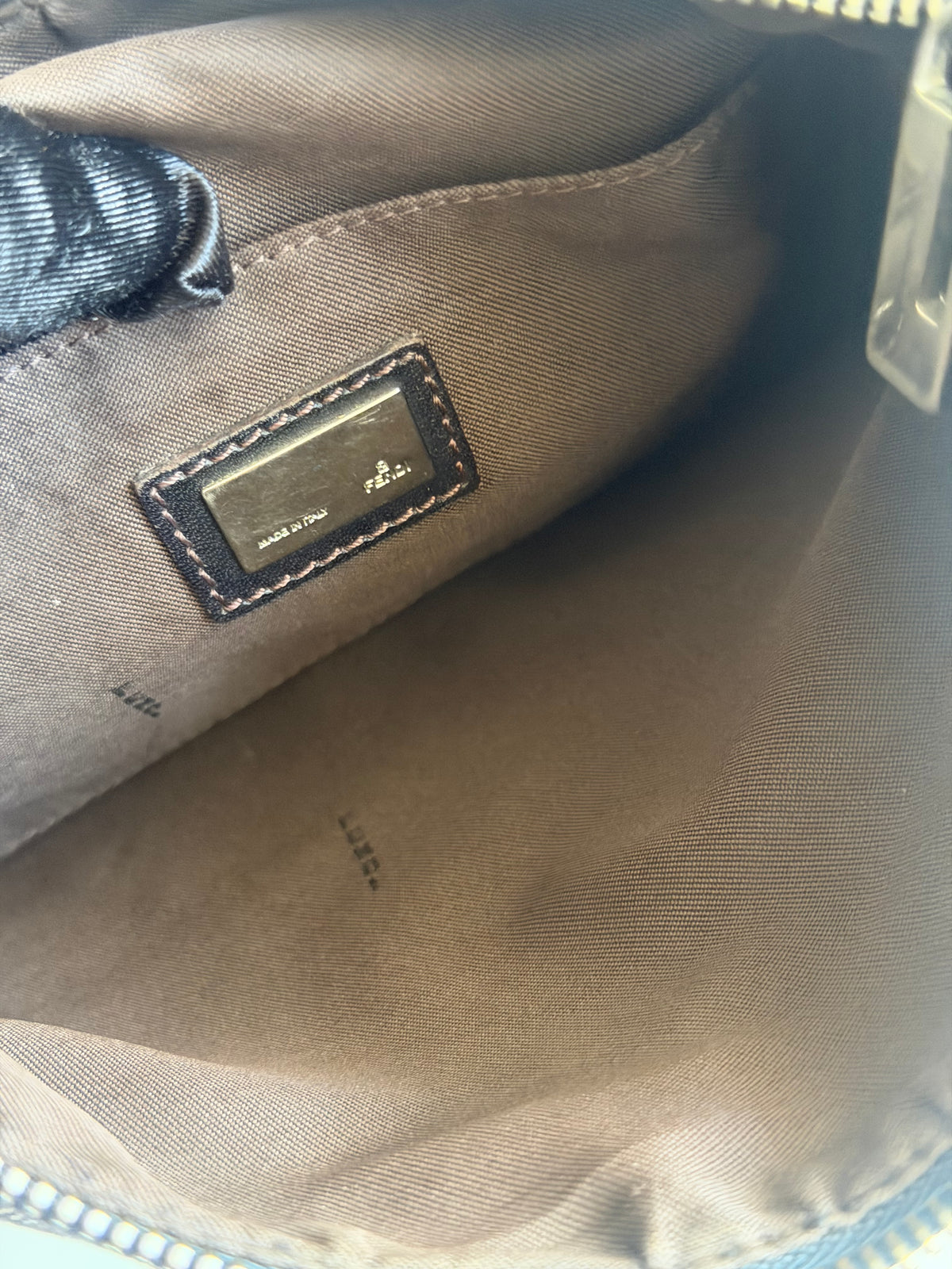 Fendi Navy Zucchino Denim Crossbody Bag