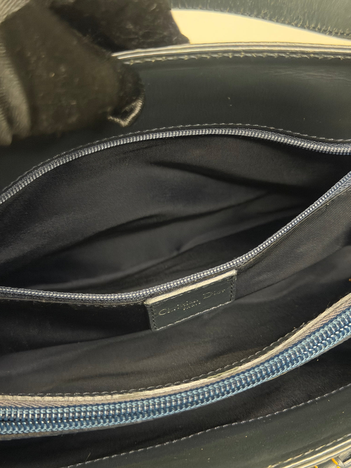 Vintage Dior Diorissimo Denim Shoulder Bag — 2001 Collection John Galliano Era