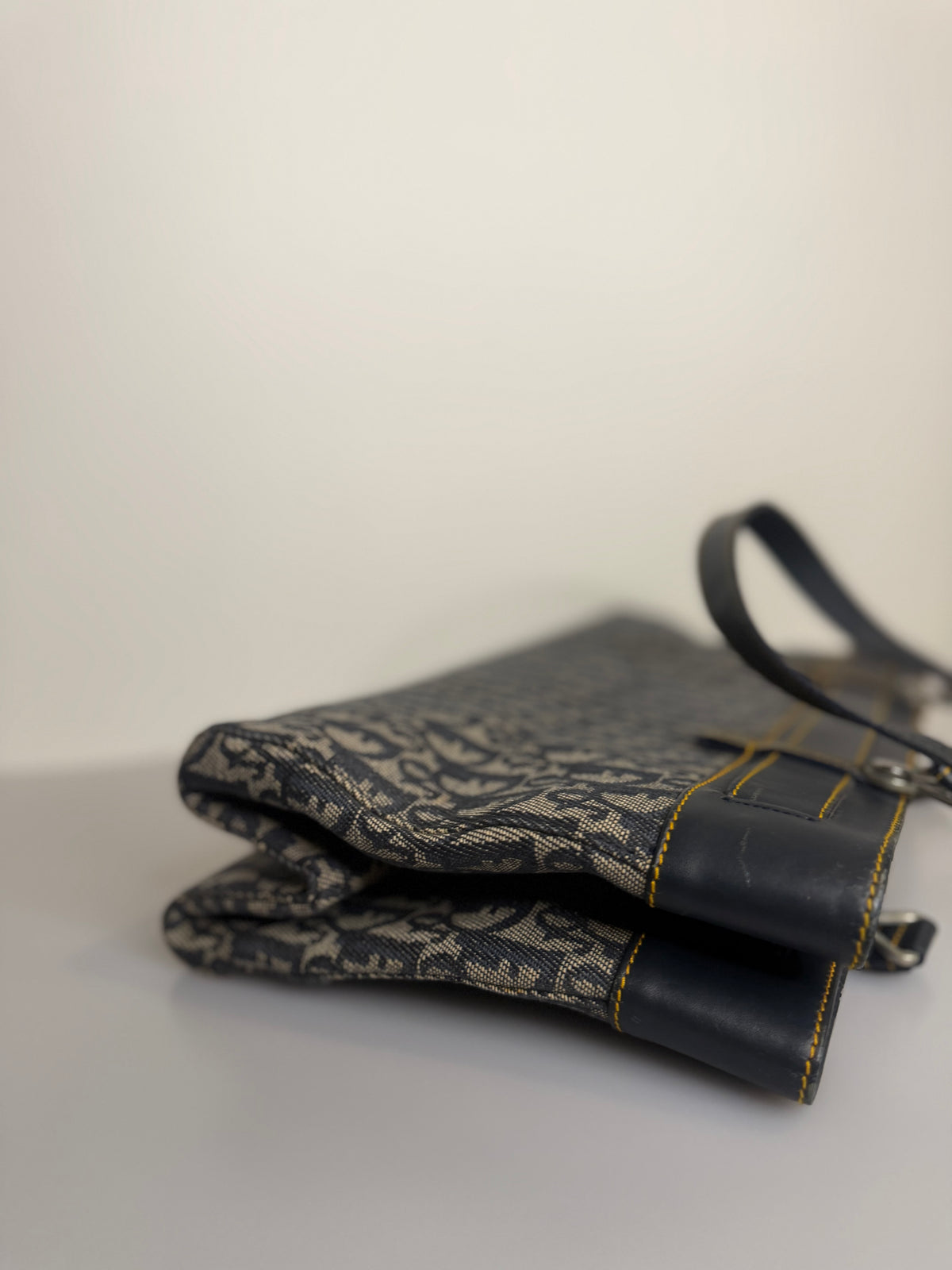 Vintage Dior Diorissimo Denim Shoulder Bag — 2001 Collection John Galliano Era