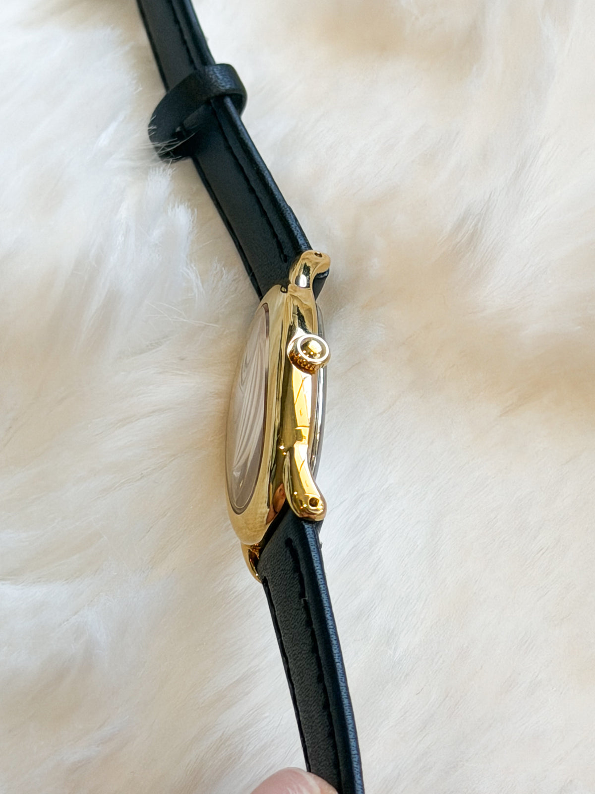 Vintage Seiko “Baignoire” Watch in Black - Mint Condition