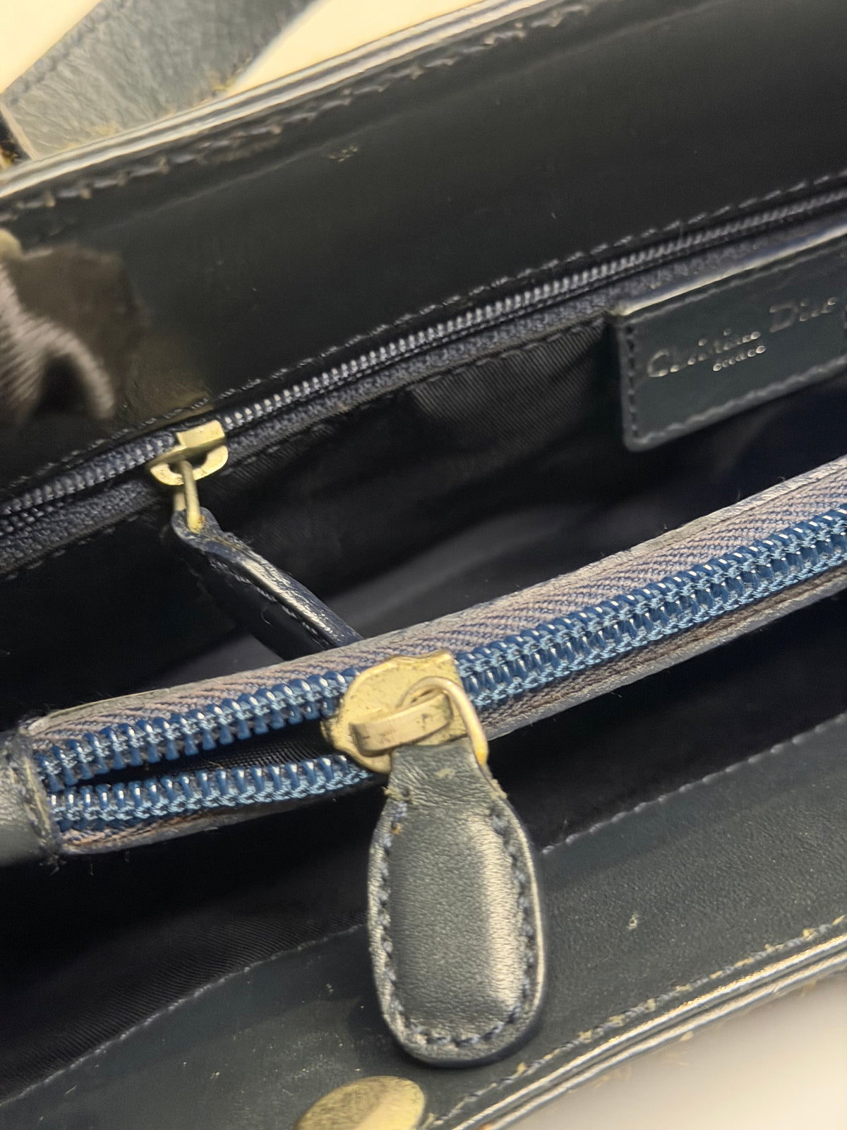 Vintage Dior Diorissimo Denim Shoulder Bag — 2001 Collection John Galliano Era