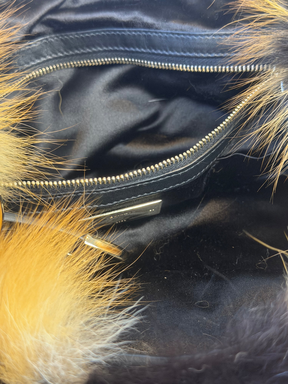[Very Rare] Bally Brown Fur Tiger Pattern Shoulder Bag