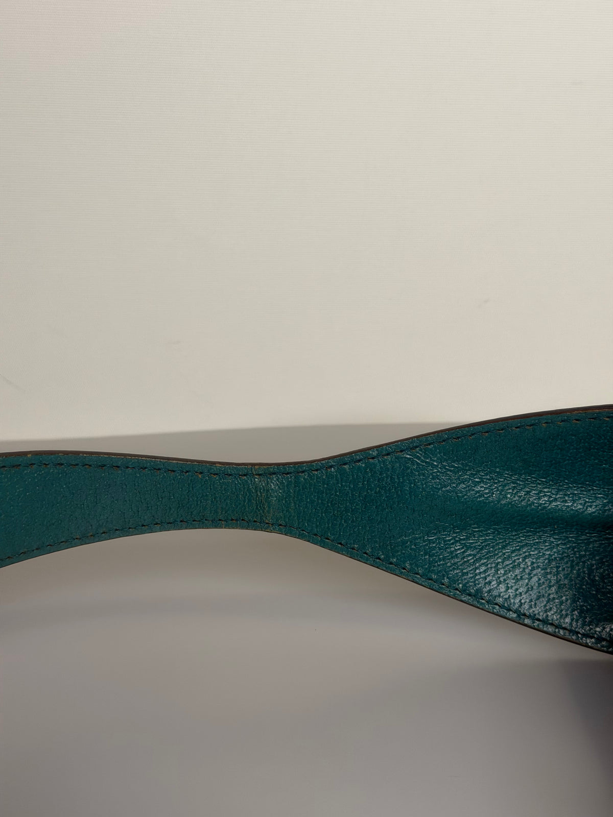 Vintage Gucci Jackie O GG Monogram Shoulder Bag — Turquoise Leather Trims