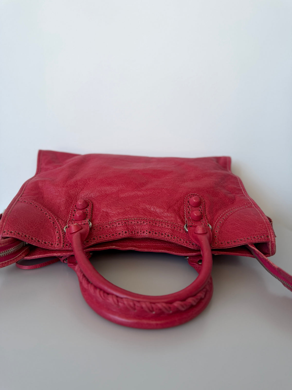 Balenciaga Giant 12 Brogues Covered City Bag - Rose Thulian