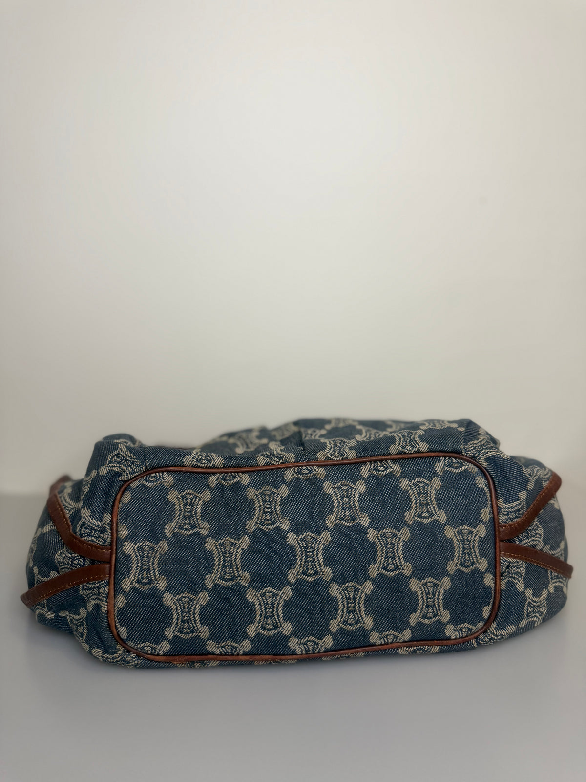 Vintage Celine Denim Macadam Bittersweet Hobo Bag