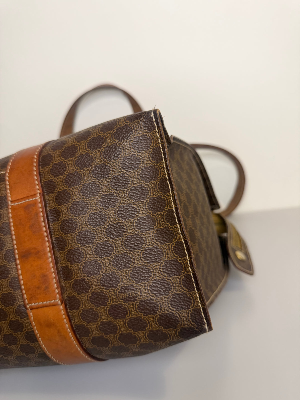 Celine Macadam Vintage Tote - Brown