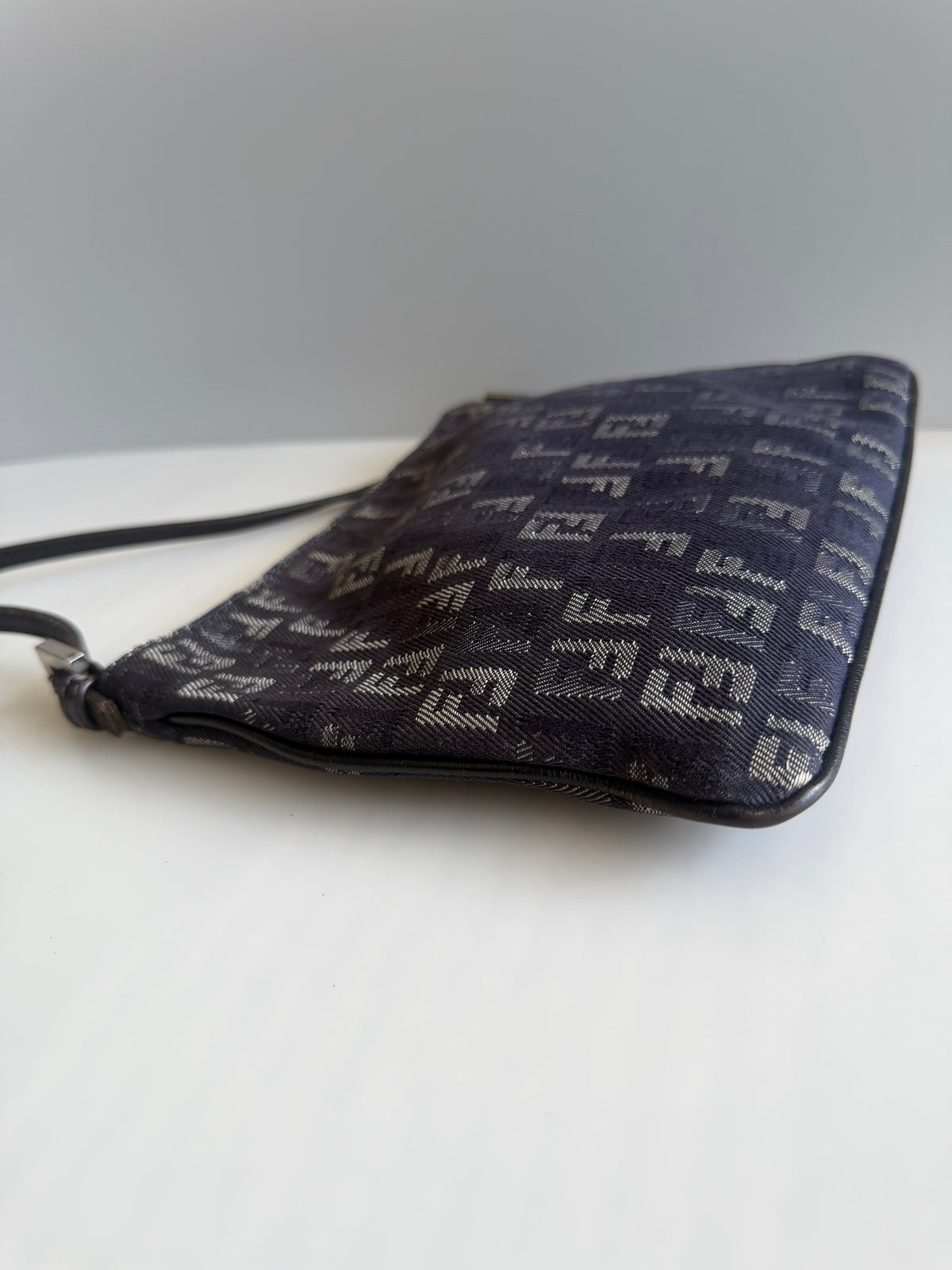 Fendi Navy Zucchino Denim Crossbody Bag