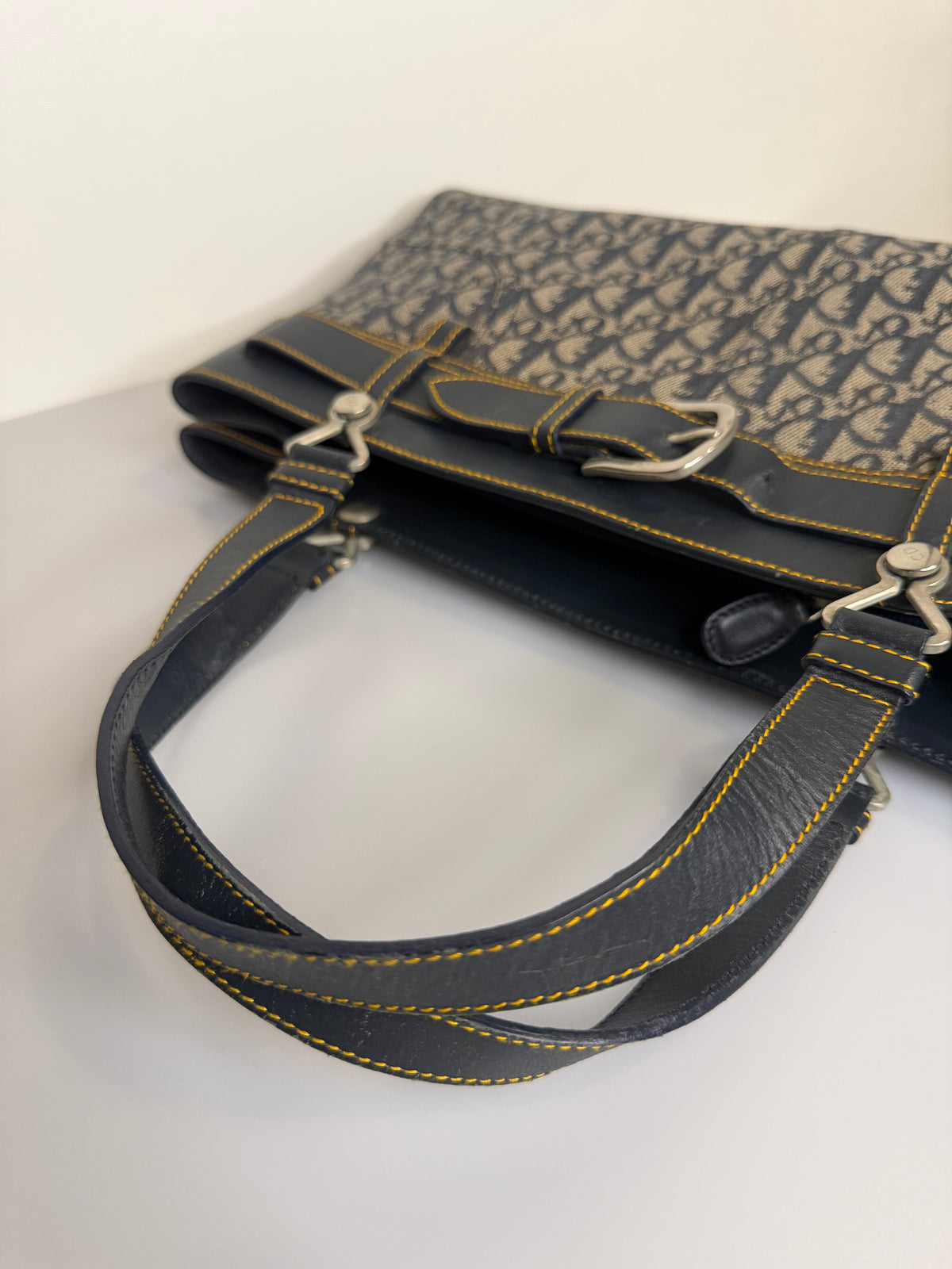 Vintage Dior Diorissimo Denim Shoulder Bag — 2001 Collection John Galliano Era