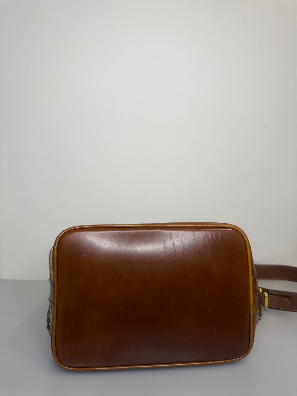 VERY RARE Vintage Celine Leopard Pony Hair Bucket Bag