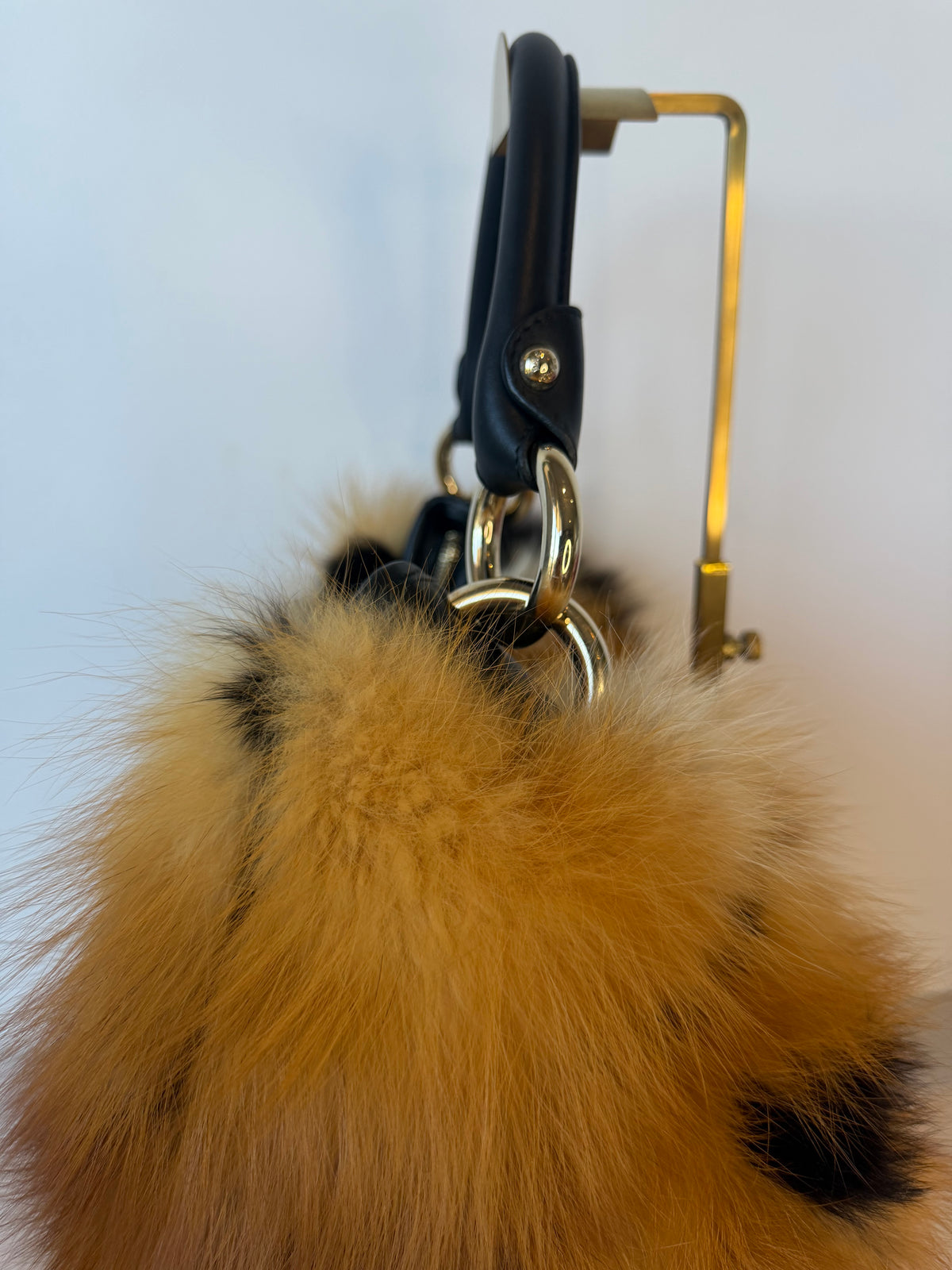 [Very Rare] Bally Brown Fur Tiger Pattern Shoulder Bag