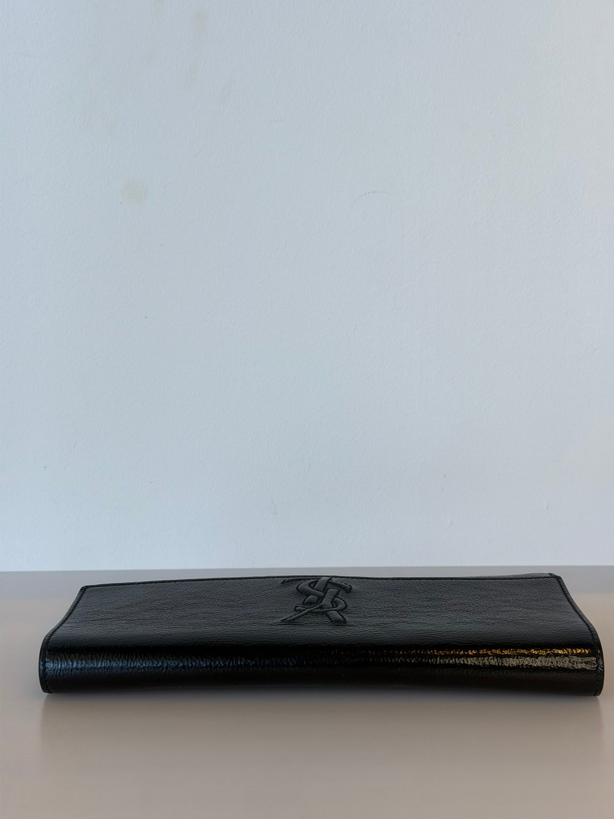 YSL Black Patent Leather Belle De Jour Clutch