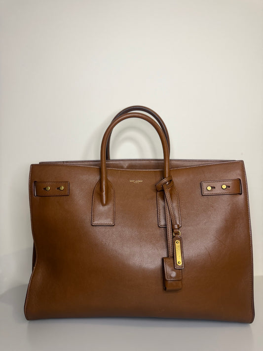 Saint Laurent Sac de Jour Thin Large - Toasted Brown