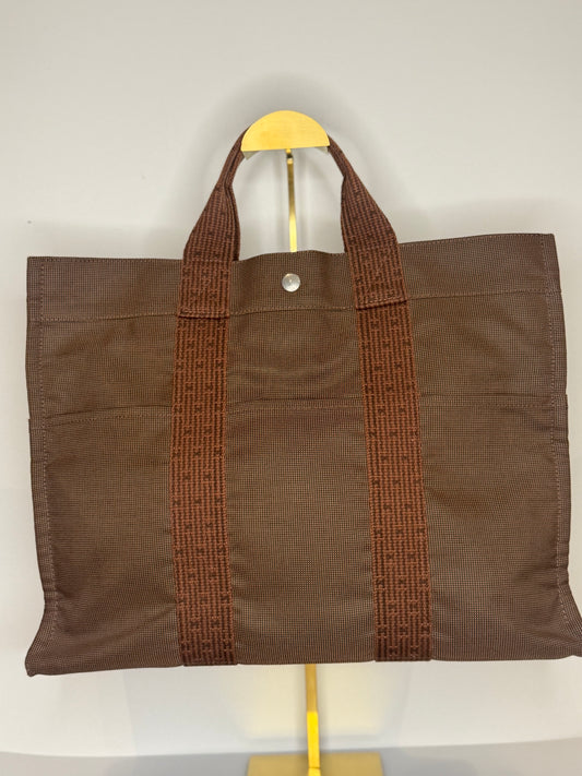 Hermès Herline MM Tote Bag SHW - Brown