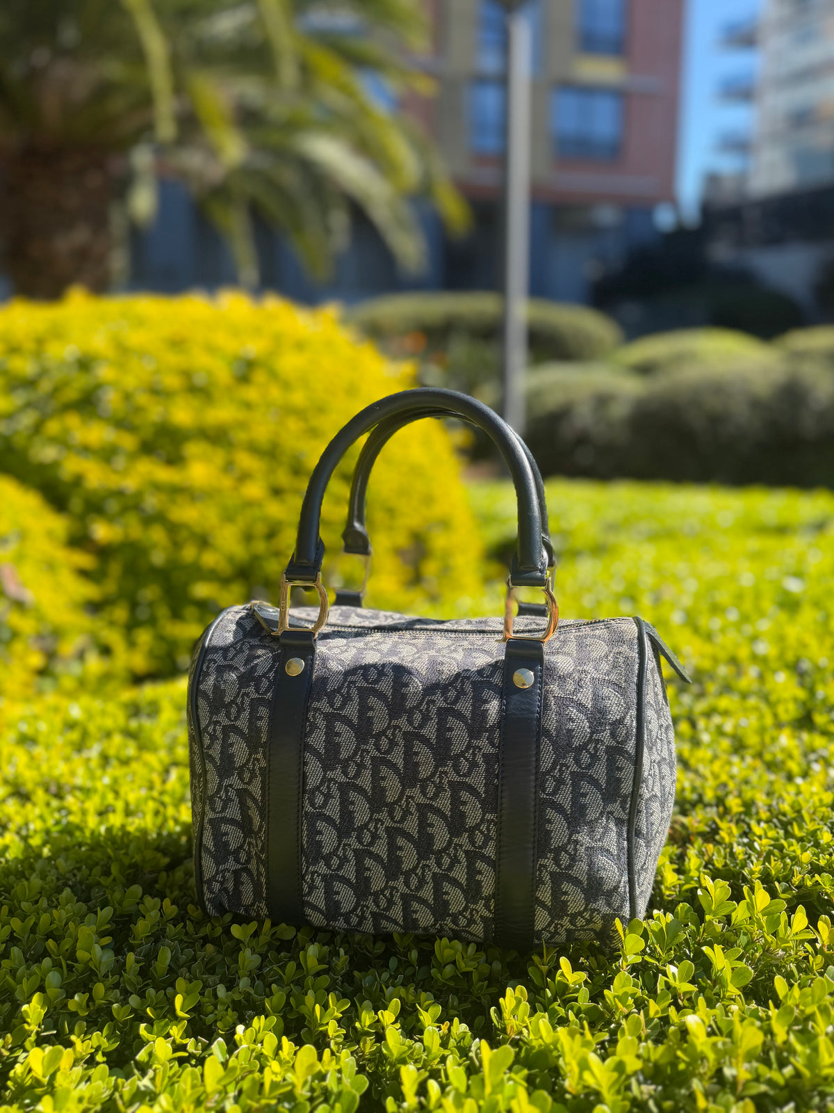 Christian Dior Trotter Monogram GHW Boston 25 by John Galliano