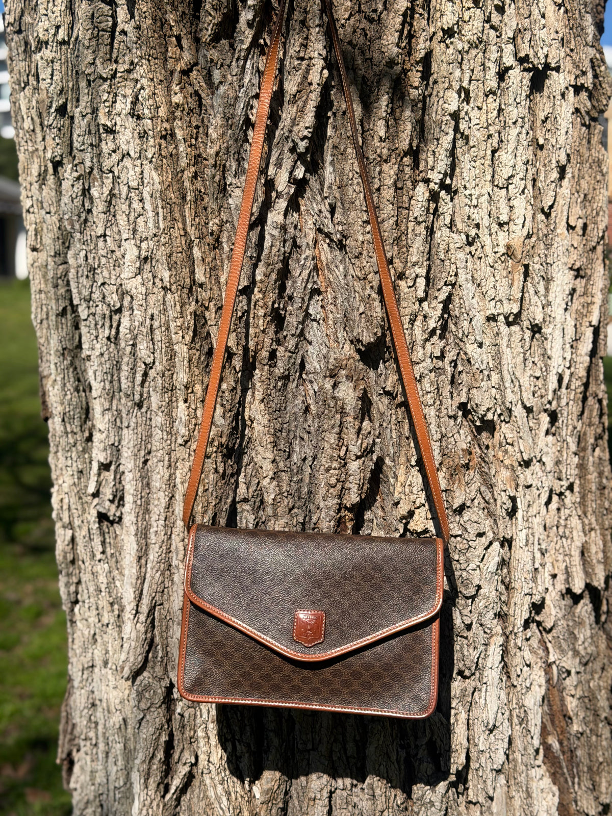 Celine Macadam Vintage Envelope Flap Crossbody Bag