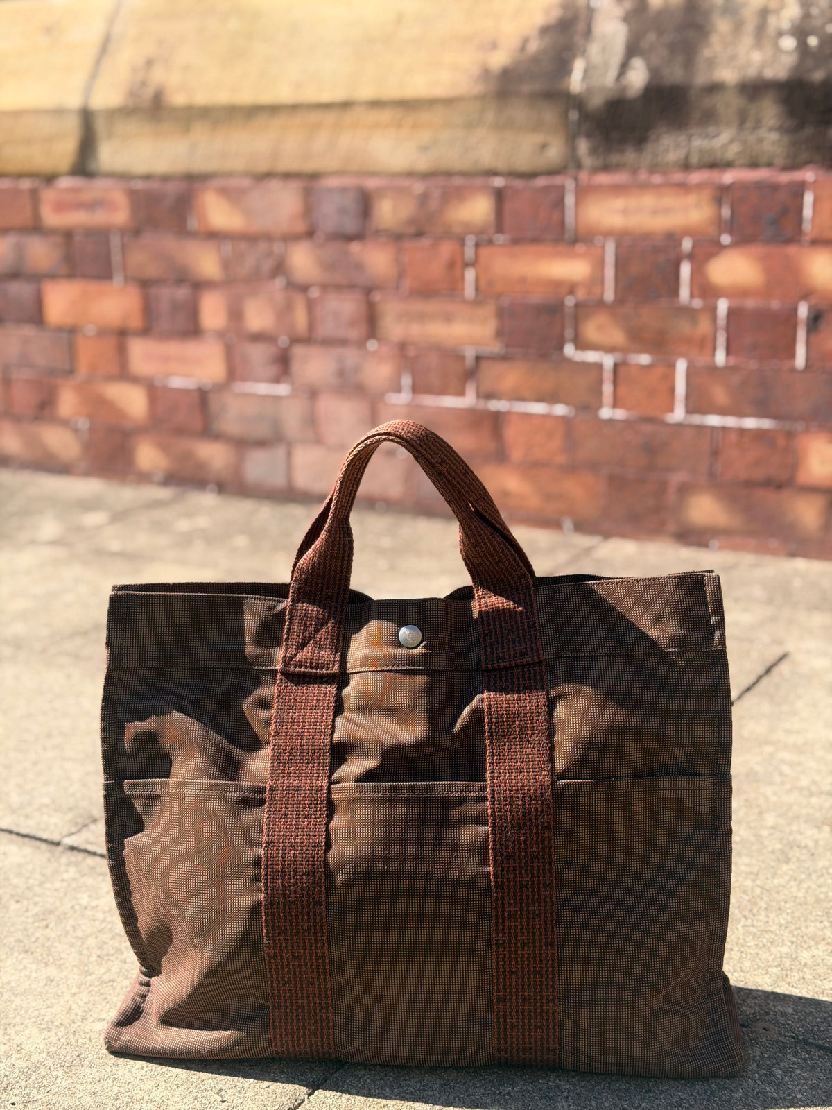 Hermès Herline MM Tote Bag SHW - Brown