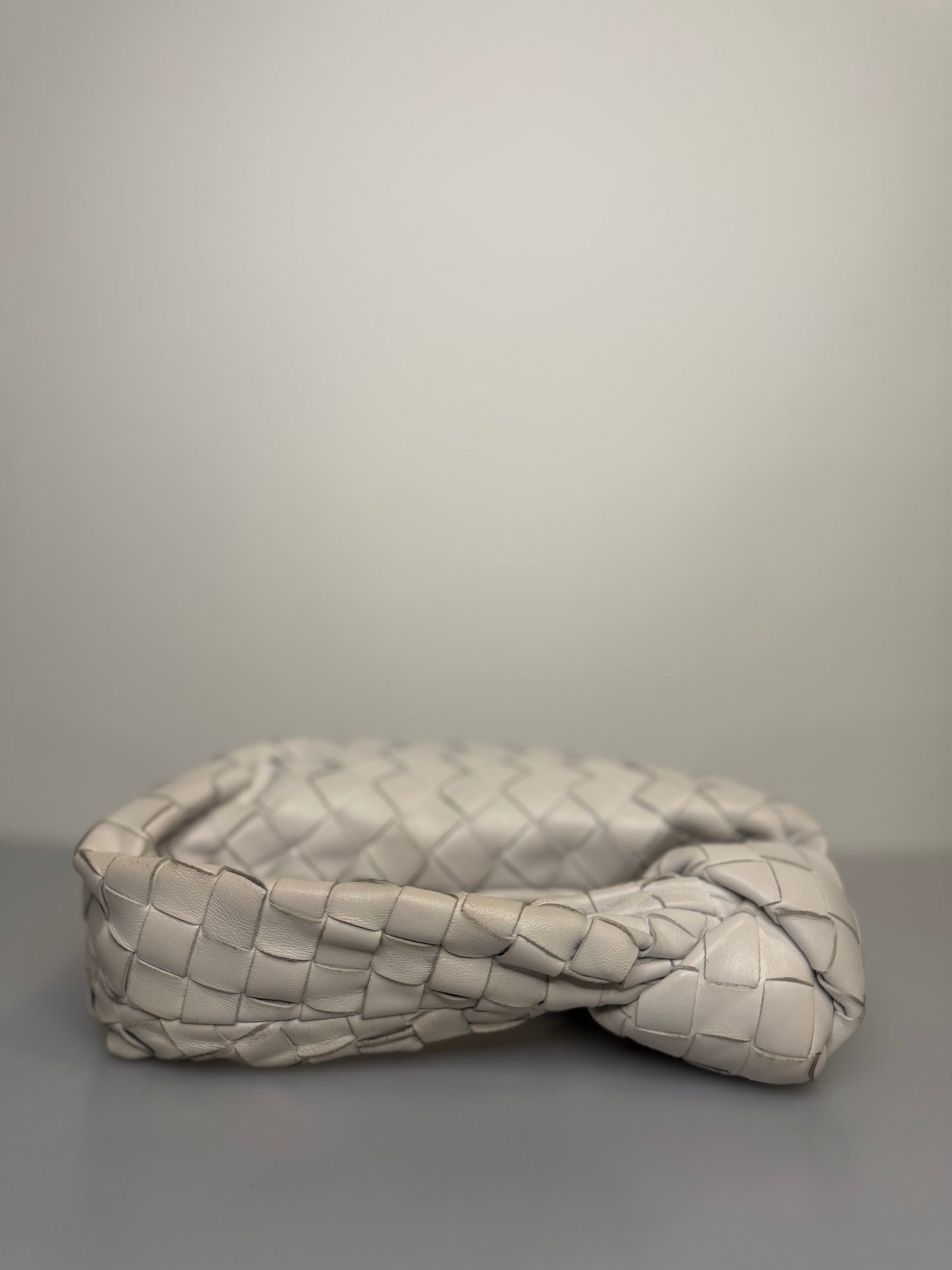Bottega Veneta Mini Jodie Intrecciato Bag — Chalk