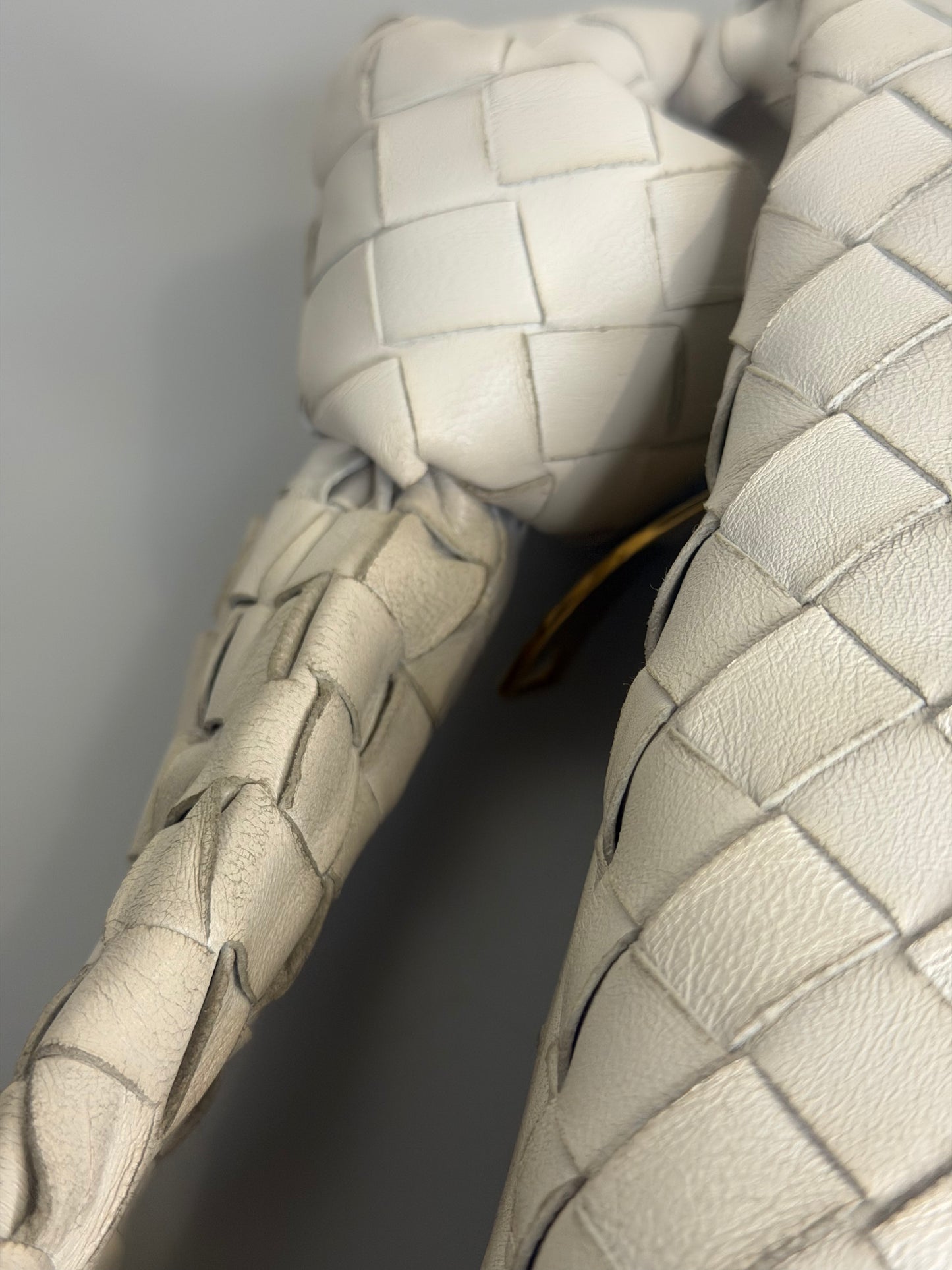 Bottega Veneta Mini Jodie Intrecciato Bag — Chalk